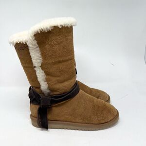 UGG Koolaburra Rozalia Tall Winter Boots Womens 8 Belted Suede Plush Foot Gear